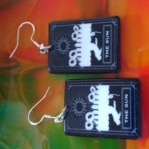 THE SUN Tarot Card Earrings New
